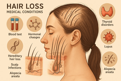 Hair loss in women can signal other medical conditions