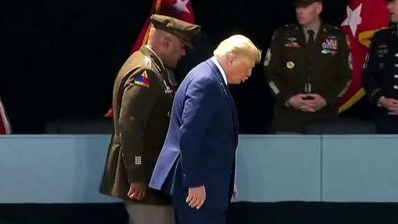 The President has a Gait disturbance and a postural abnormality which may suggest a neurological condition